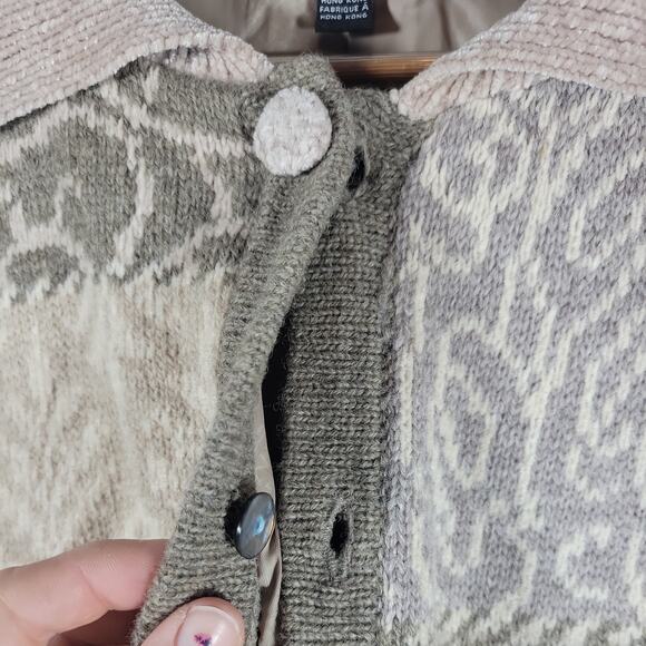 VTG Womens Icelandic Design Button Up Wool Blend Sweater Jacket Sz L - Picture 7 of 11